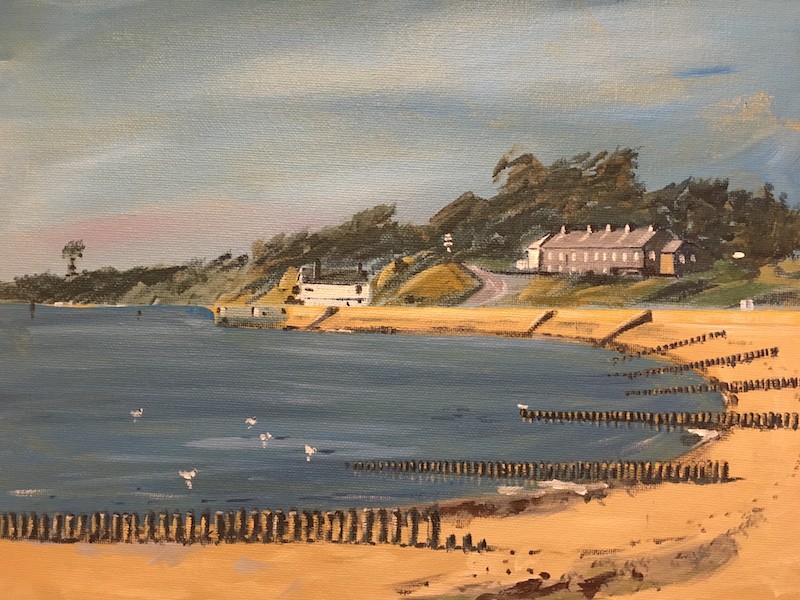 Coastguard cottages at Lepe, Southampton Water