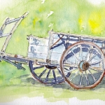 Old-farm-cart-at-Manzac